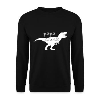 Papa Dino TRex look partenaire drôle cadeau - Sweat-shirt Unisexe - noir - Devant - Alina (178cm) & Michal (187cm)