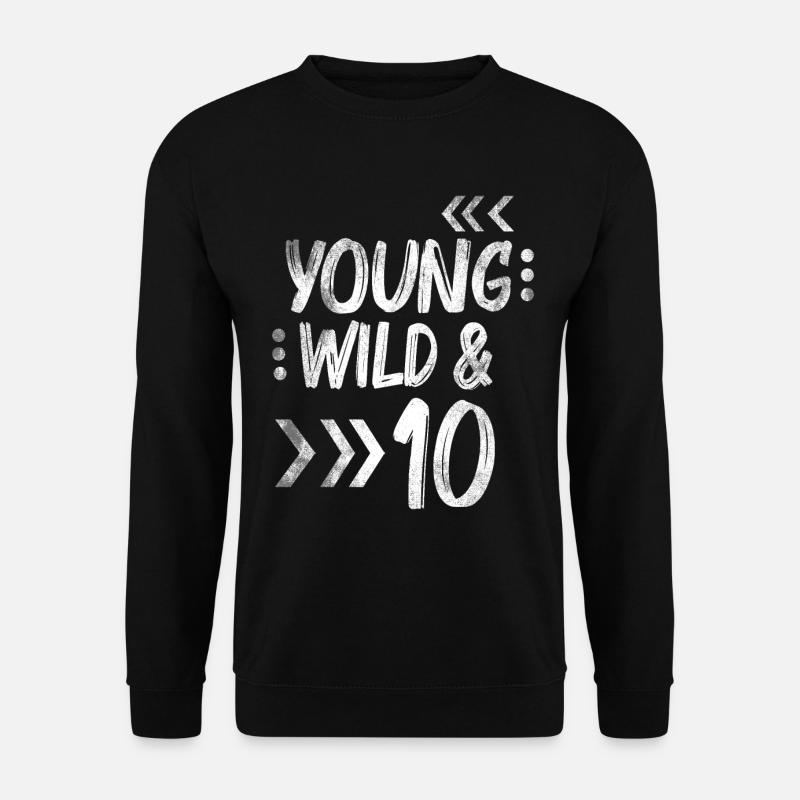 Wild Birthday Zehn Kinder Geschenk 10 Geburtstag - Unisex Pullover - Schwarz
