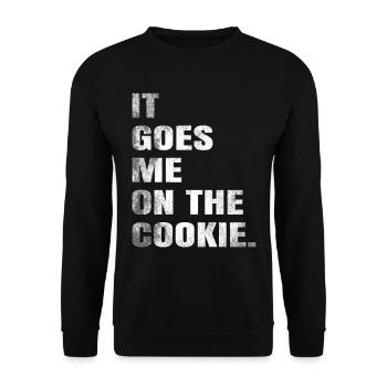 Denglisch lustiger Spruch Geschenk - Unisex Pullover - Schwarz - Vorne - Alina (178cm) & Michal (187cm)