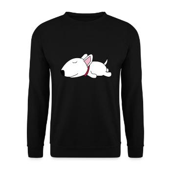 Bull Terrier Funny Dog Loafers Ladies Children - Unisex Sweatshirt - black - Front - Alina (178cm) & Michal (187cm)