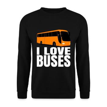 Bus bus driver coach birthday gift mens - Unisex Sweatshirt - black - Front - Alina (178cm) & Michal (187cm)