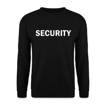Security security guard bouncer tshirt costume - Unisex Sweatshirt - black - Front - Alina (178cm) & Michal (187cm)