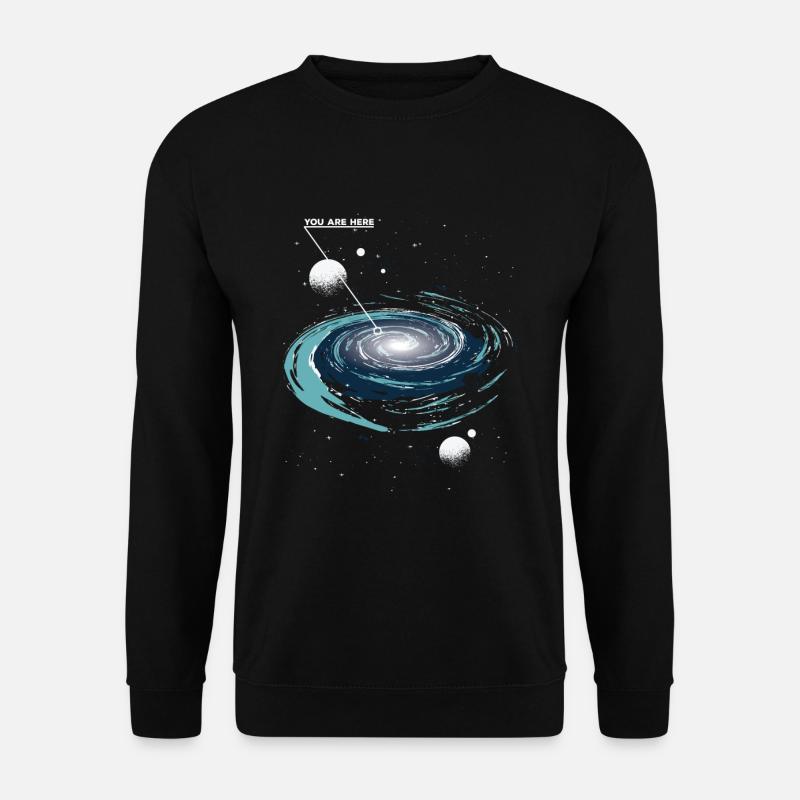 You are here Galaxy - Unisex Pullover - Schwarz