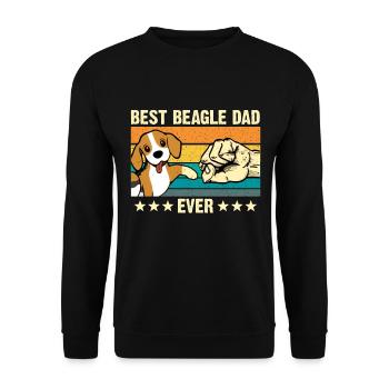 Best Beagle Dad Beagle Dog Retro Canine Dad - Unisex Sweatshirt - black - Front - Alina (178cm) & Michal (187cm)