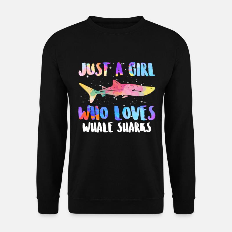 Walhai nur ein Mädchen, das Walhaie liebt - Unisex Pullover - Schwarz