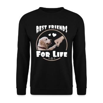 Golden Retriever Best Friends Cadeaux drôles - Sweat-shirt Unisexe - noir - Devant - Alina (178cm) & Michal (187cm)