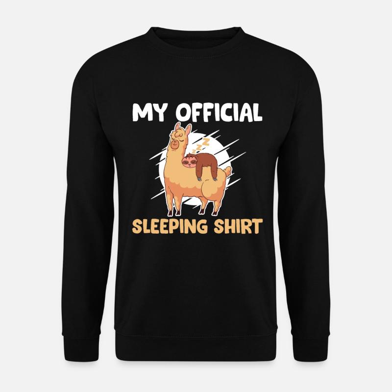 Sloth & Alpaca - Ma conception officielle de sommeil - Sweat-shirt Unisexe - noir