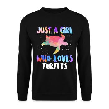 Turtle sea ocean girl the turtles - Unisex Sweatshirt - black - Front - Alina (178cm) & Michal (187cm)