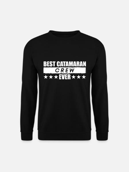 Katamaran Crew Segeln Geschenkidee Spruch Seemann - Unisex Pullover - Schwarz