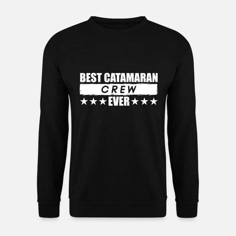 Katamaran Crew Segeln Geschenkidee Spruch Seemann - Unisex Pullover - Schwarz