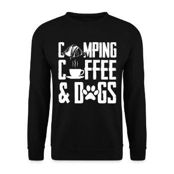 Camping avec chien camping chiens tentes cadeau - Sweat-shirt Unisexe - noir - Devant - Alina (178cm) & Michal (187cm)