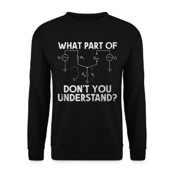 Électricien Cadeau drôle de rengaine électrique - Sweat-shirt Unisexe - noir - Devant - Alina (178cm) & Michal (187cm)