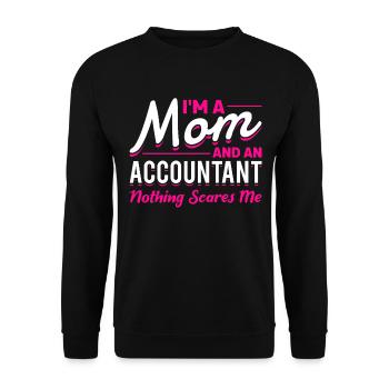 Femmes maman comptable comptabilité plus drôle - Sweat-shirt Unisexe - noir - Devant - Alina (178cm) & Michal (187cm)
