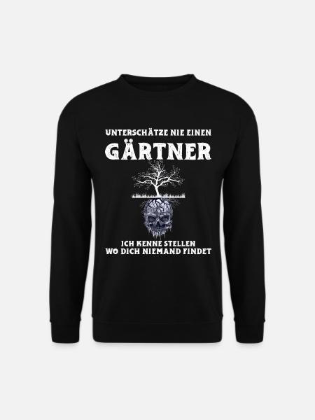 Garten Gärtner Baum Niemand Totenkopf Schädel - Unisex Pullover - Schwarz