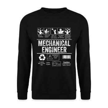 Maschinenbauingenieur lustiger Spruch Geburtstag - Unisex Pullover - Schwarz - Vorne - Alina (178cm) & Michal (187cm)