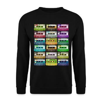 Cassette Tapes Mixtapes 1980s Radio Music - Unisex Sweatshirt - black - Front - Alina (178cm) & Michal (187cm)