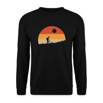 Metalldetektor Sondeln Zubehör - Unisex Pullover - Schwarz - Vorne - Alina (178cm) & Michal (187cm)