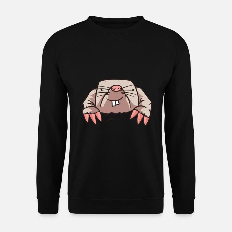 Maulwurf Tier Geschenk - Unisex Pullover - Schwarz