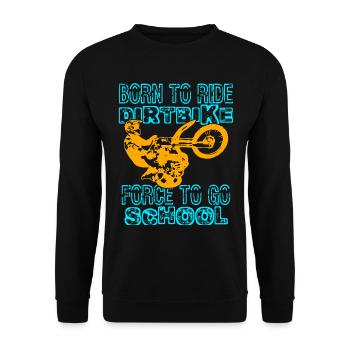 Supercross Compulsion to School Motocross Dirt Bike - Unisex Sweatshirt - black - Front - Alina (178cm) & Michal (187cm)