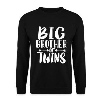 Frère Jumeaux Grossesse Etant - Sweat-shirt Unisexe - noir - Devant - Alina (178cm) & Michal (187cm)