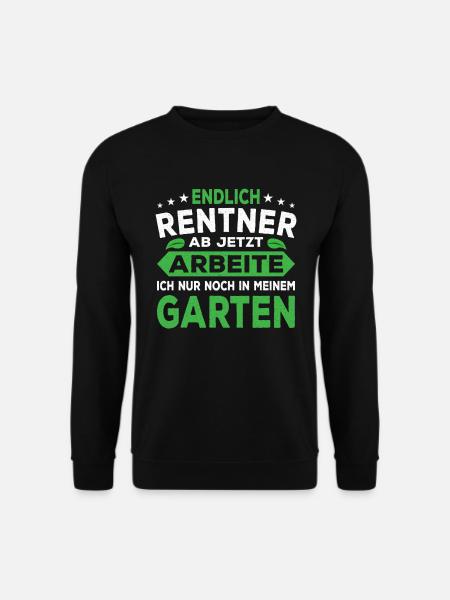 Rente Gärtner Rentner 2021 Arbeite Nur Noch Garten - Unisex Pullover - Schwarz