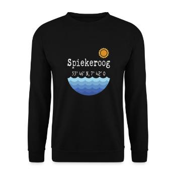 Spiekeroog Koordninaten, Spiekeroog - Unisex Pullover - Schwarz - Vorne - Alina (178cm) & Michal (187cm)