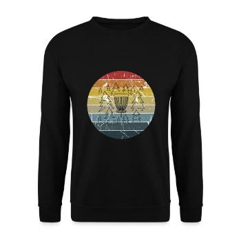 Disc Golf Rétro Vintage - Sweat-shirt Unisexe - noir - Devant - Alina (178cm) & Michal (187cm)