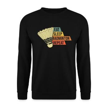 Badminton Rétro Vintage - Sweat-shirt Unisexe - noir - Devant - Alina (178cm) & Michal (187cm)