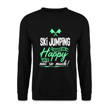 Ski Jumping - Unisex Sweatshirt - black - Front - Alina (178cm) & Michal (187cm)