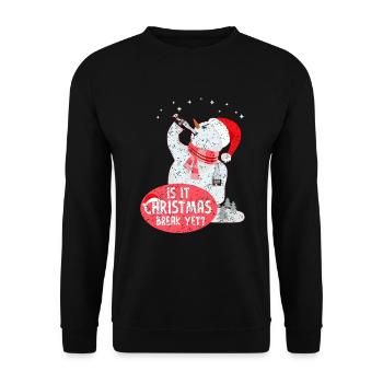 Nikolaus Weihnachten Weihnachtsmarkt Geschenk - Unisex Pullover - Schwarz - Vorne - Alina (178cm) & Michal (187cm)