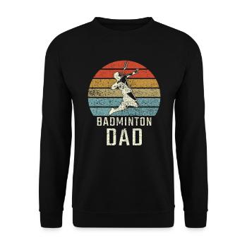 Badminton Badminton Dad - Unisex Pullover - Schwarz - Vorne - Alina (178cm) & Michal (187cm)