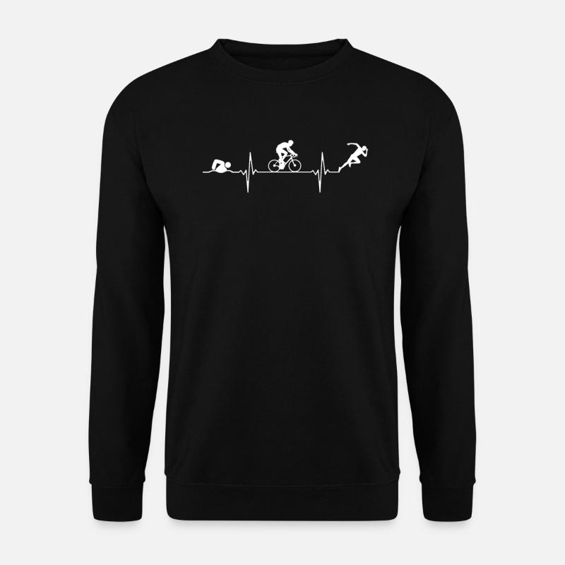 Triathlon Triathlon Herzschlag - Unisex Pullover - Schwarz