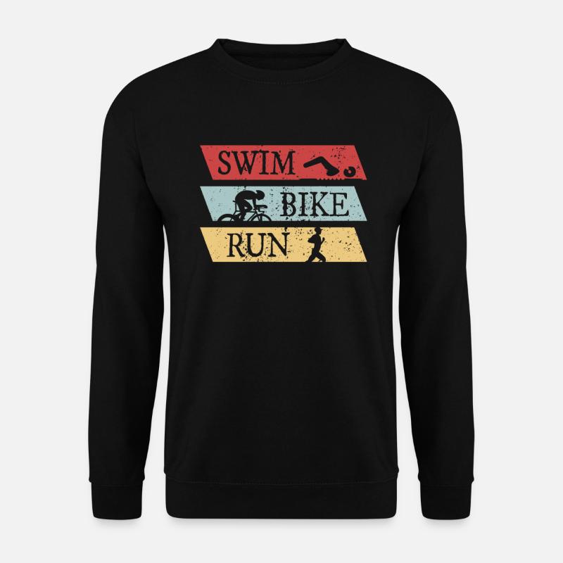 Natation Vélo Run Triathlon - Sweat-shirt Unisexe - noir