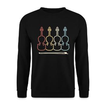 Musique de violoniste - Sweat-shirt Unisexe - noir - Devant - Alina (178cm) & Michal (187cm)