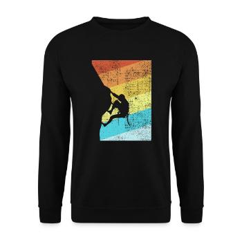 Rock Climbing - Unisex Pullover - Schwarz - Vorne - Alina (178cm) & Michal (187cm)