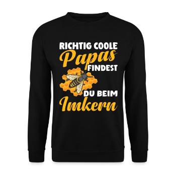 Imker Spruch Lustig Imkerei Biene Bienen - Unisex Pullover - Schwarz - Vorne - Alina (178cm) & Michal (187cm)
