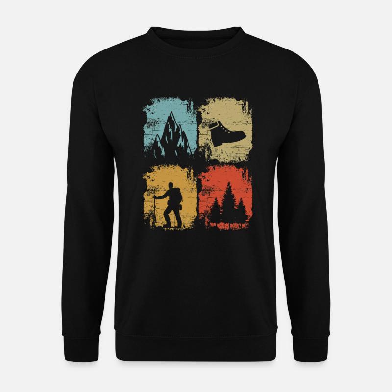 Vintage Hiking - Unisex Pullover - Schwarz