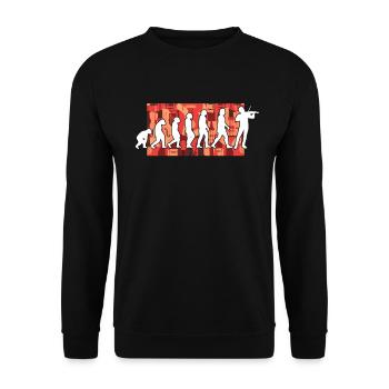 Violinist Evolution - Unisex Pullover - Schwarz - Vorne - Alina (178cm) & Michal (187cm)