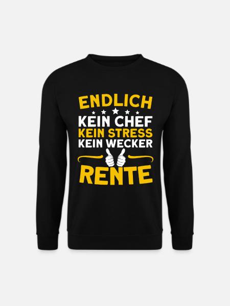 Lustiges Rente Rentner Mann Frau - Unisex Pullover - Schwarz