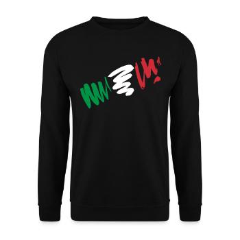 Italien Abstrakt - Unisex Pullover - Schwarz - Vorne - Alina (178cm) & Michal (187cm)