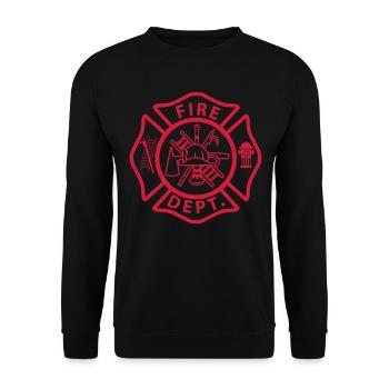 Fire brigade - Unisex Sweatshirt - black - Front - Alina (178cm) & Michal (187cm)