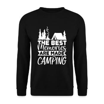 Les meilleurs souvenirs sont faits Camping - Sweat-shirt Unisexe - noir - Devant - Alina (178cm) & Michal (187cm)
