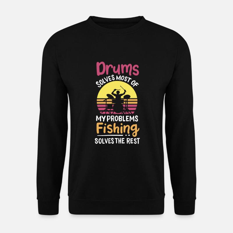 Drummer Quote Drums - Unisex Sweatshirt - black