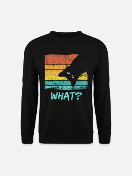 Katze Katzenmotiv Katzen T-Shirt Katzen Geschenk - Unisex Pullover - Schwarz