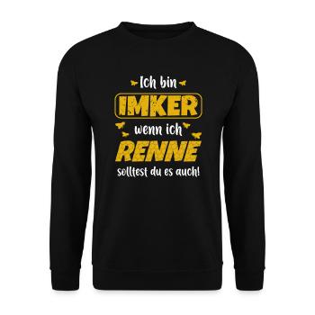 Imker Imkerin Bienenzüchter Bienenzucht Bienen - Unisex Pullover - Schwarz - Vorne - Alina (178cm) & Michal (187cm)