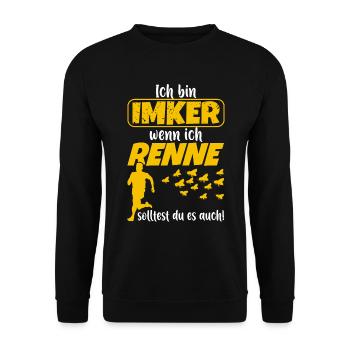 Imker Imkerin Bienenzüchter Bienenzucht Bienen - Unisex Pullover - Schwarz - Vorne - Alina (178cm) & Michal (187cm)