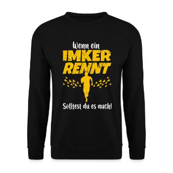 Imker Imkerin Bienenzüchter Bienenzucht Bienen - Unisex Pullover - Schwarz - Vorne - Alina (178cm) & Michal (187cm)