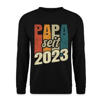 Papa Geschenk Papa 2023 Vater - Unisex Pullover - Schwarz - Vorne - Alina (178cm) & Michal (187cm)