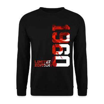 66. GEBURTSTAG 66 JAHRE LIMITED EDITION 1960 - Unisex Pullover - Schwarz - Vorne - Alina (178cm) & Michal (187cm)