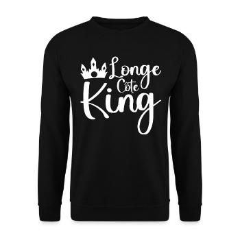 Humor along the sports coast King of the longe-côte - Unisex Sweatshirt - black - Front - Alina (178cm) & Michal (187cm)